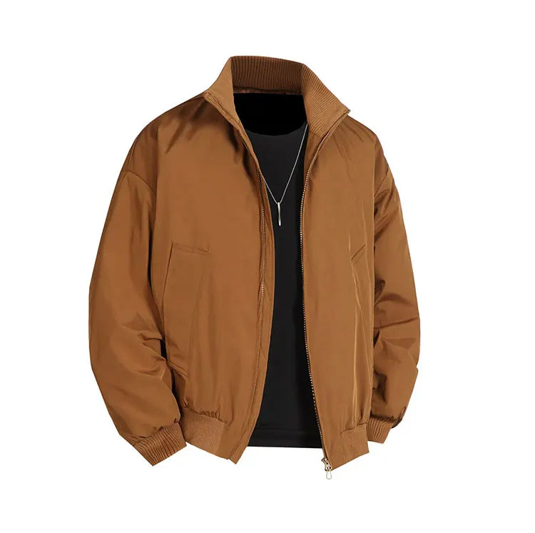 Retro Zip Up Bomber Jacket