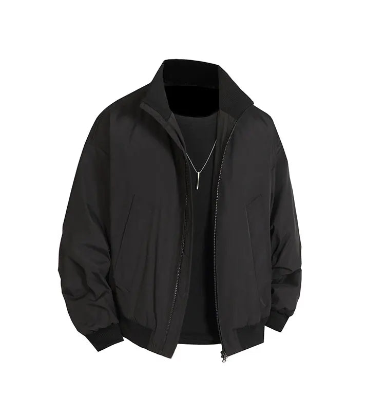 Retro Zip Up Bomber Jacket
