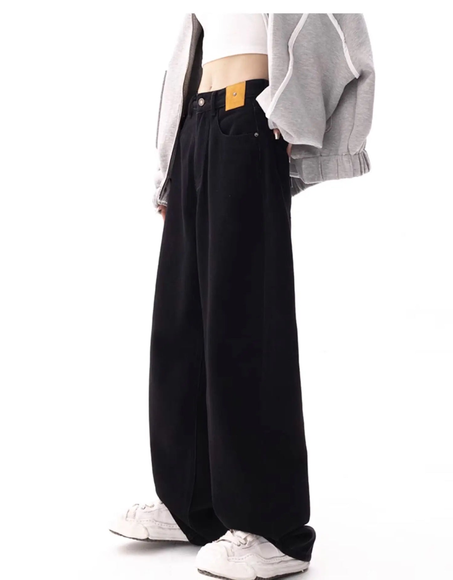 Black Wide Leg Baggy Jeans