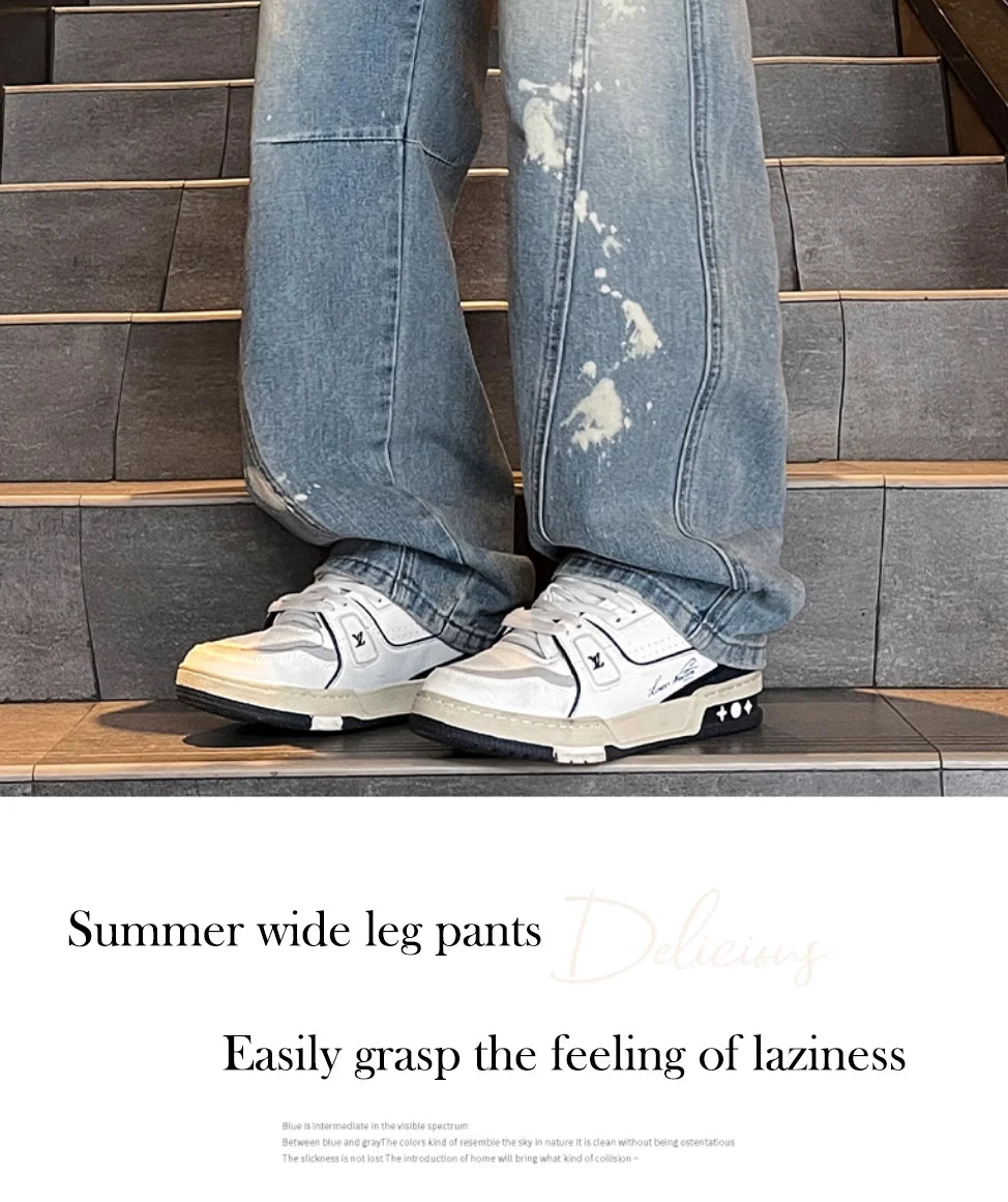 Patchwork Yellow Stripe Jeans