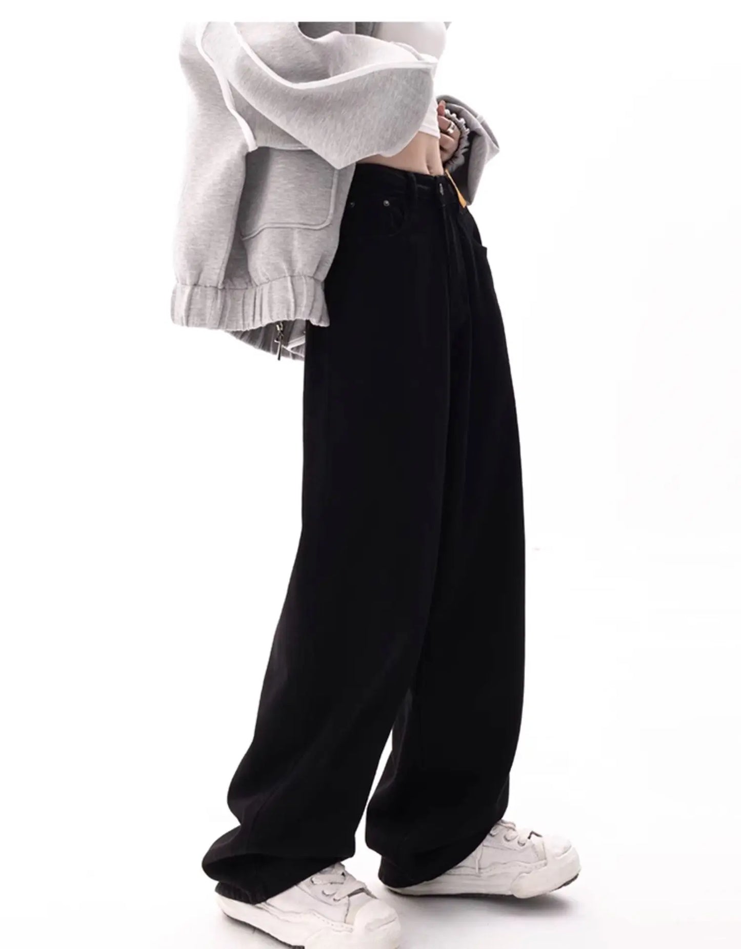Black Wide Leg Baggy Jeans