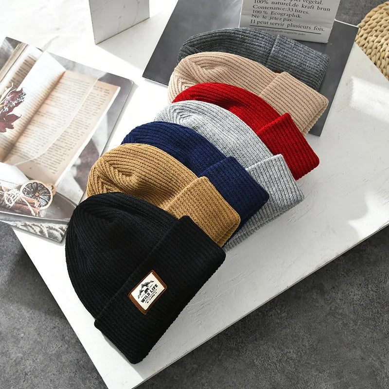 Striped Knit Slouchy Beanie
