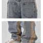 Drawstring Wide Leg Denim Pants