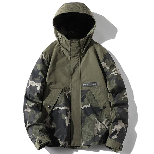 Military Hooded Windbreaker Jacket