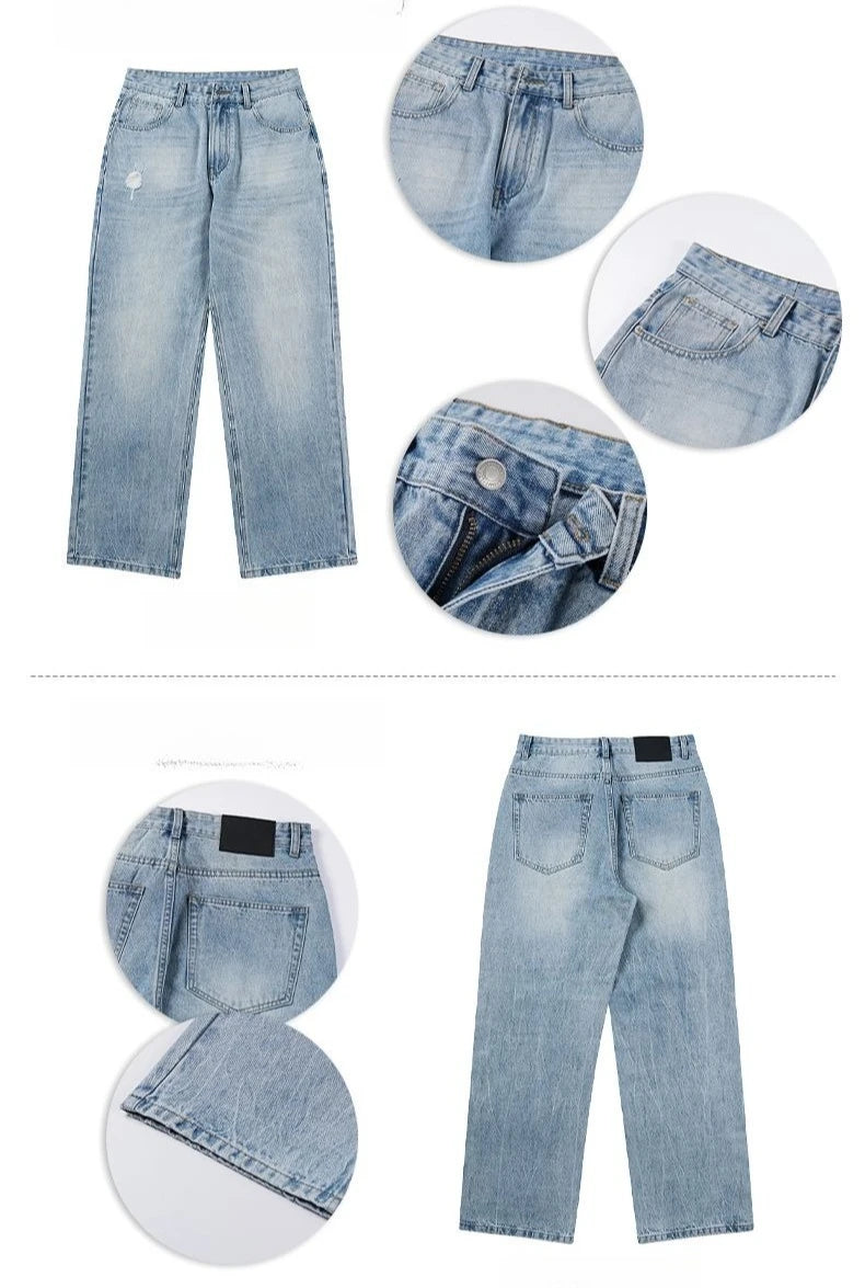Retro Washed Baggy Jeans