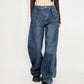 Cow Print Baggy Jeans