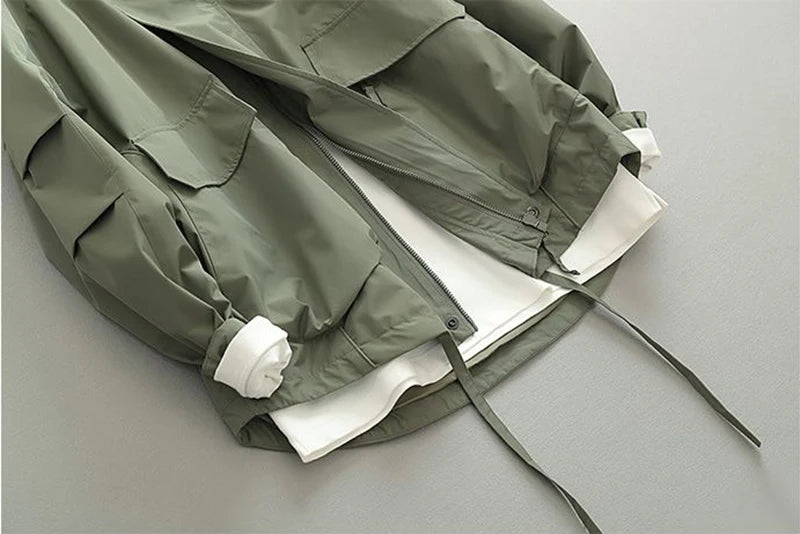 Oversized Hooded Cargo Jacket