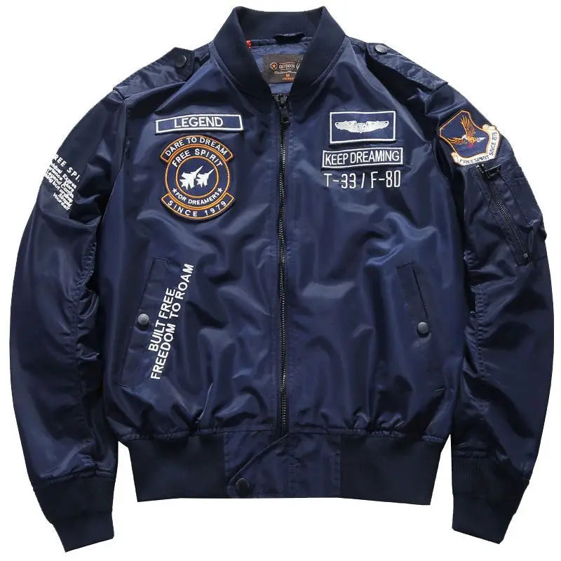 Aviation Embroidered Bomber Jacket