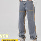 Drawstring Wide Leg Denim Pants