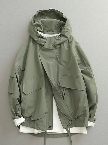 Oversized Hooded Cargo Jacket