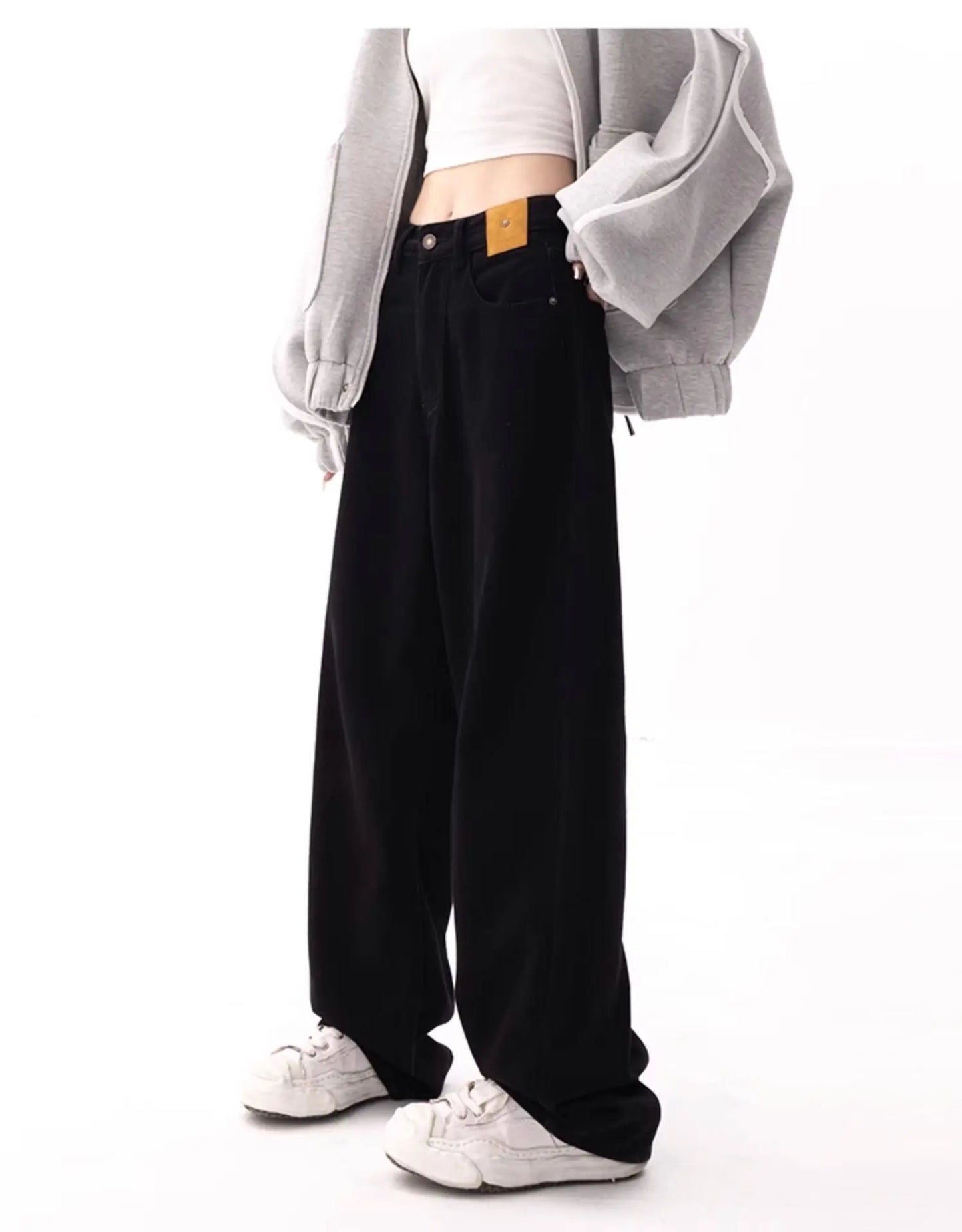 Black Wide Leg Baggy Jeans