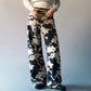 Patchwork Wide Leg Denim Pants