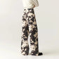 Patchwork Wide Leg Denim Pants