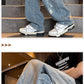 Patchwork Yellow Stripe Jeans