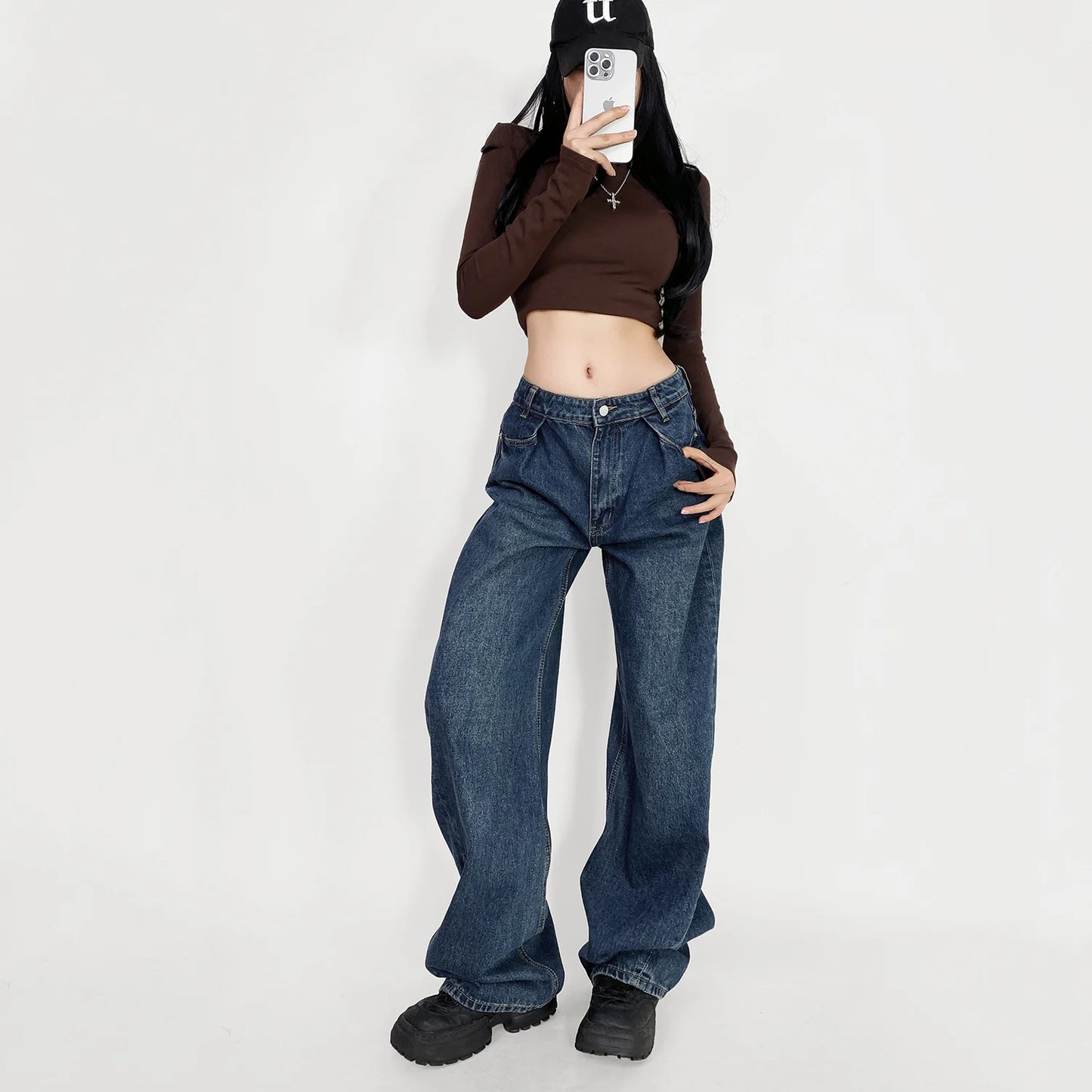 Cow Print Baggy Jeans